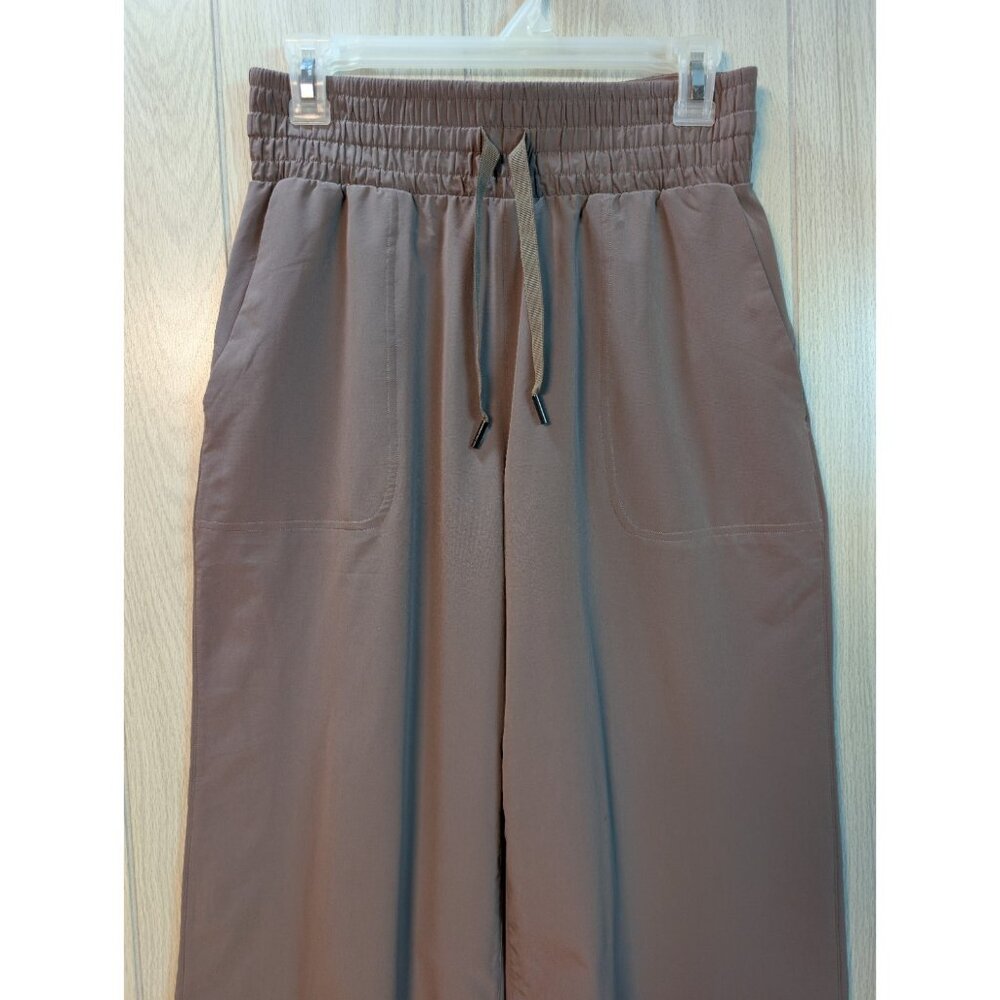 SPANX On the Move Cropped Wide-Leg Pant Smoke Brown Small Out Of Office Lounge - Picture 2 of 9
